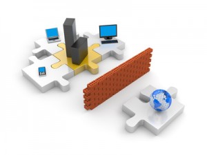 Firewall. Information security concept